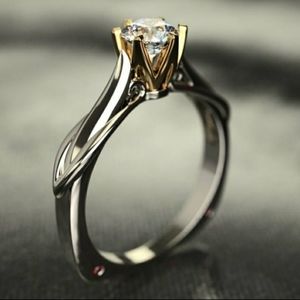 6 prong Hearts and Arrows Moissanite Diamond ring